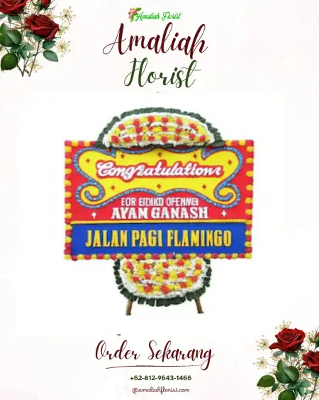 Sewa Papan Bunga Gedung Wedding Gunung Putri